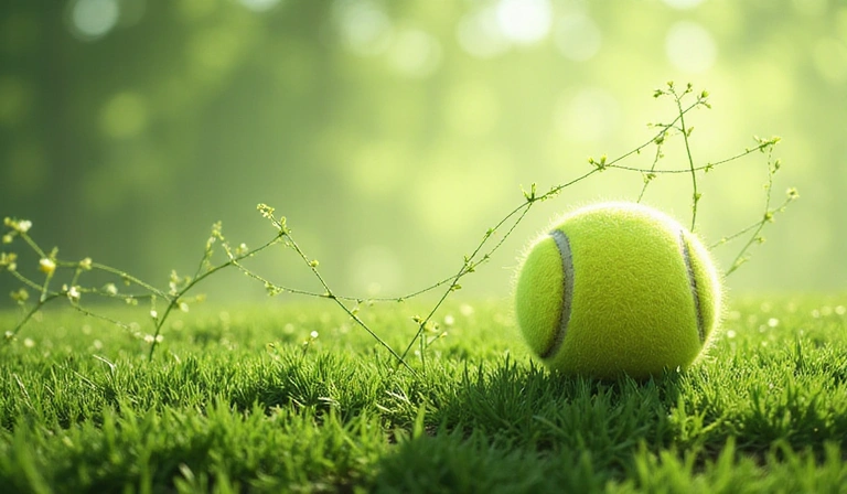 Abstract representation of growth and connection in tennis