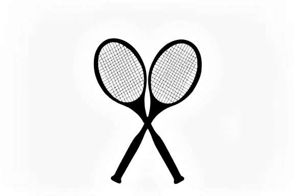 Two tennis rackets forming a cross, symbolizing partnership