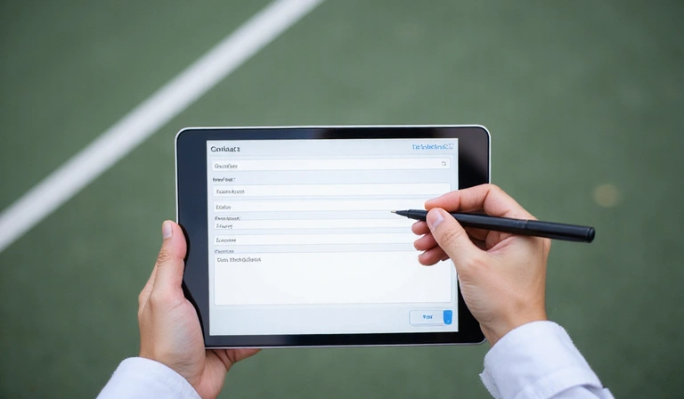 A person writing a message on a contact form